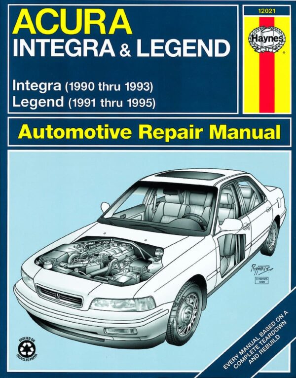 Haynes Acura reparasjonshåndbok for Acura Integra & Legend ‘90 - ‘95