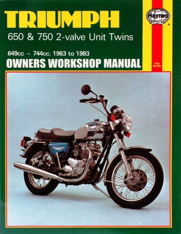 Haynes Triumph reparasjonshåndbok for Triumph 650 & 750 2-valve Unit Twins (63 - 83)