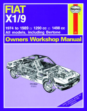 Haynes FIAT reparasjonshåndbok for Fiat X1/9 (74 - 89) up to G classic reprint