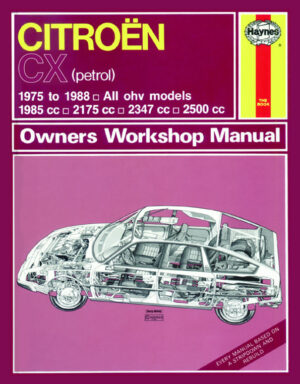 Haynes Citroen reparasjonshåndbok for Citroën CX Petrol (75 - 88) up to F classic reprint