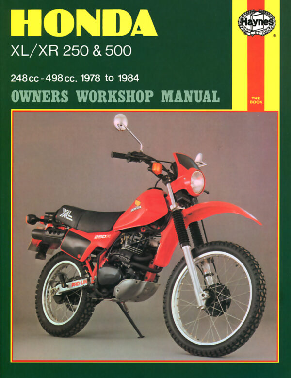 Haynes Honda reparasjonshåndbok for Honda XL/XR 250 & 500 (78 - 84)