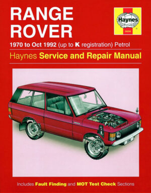 Haynes RANGE Rover reparasjonshåndbok for Range Rover V8 Petrol (70 - Oct 92)