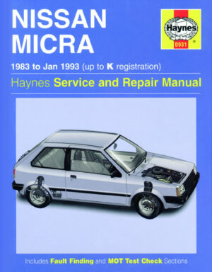 Haynes Nissan reparasjonshåndbok for Nissan Micra (83 - Jan 93) up to K