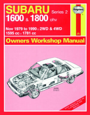 Haynes Subaru reparasjonshåndbok for Subaru 1600 & 1800 (Nov 79 - 90) classic reprint