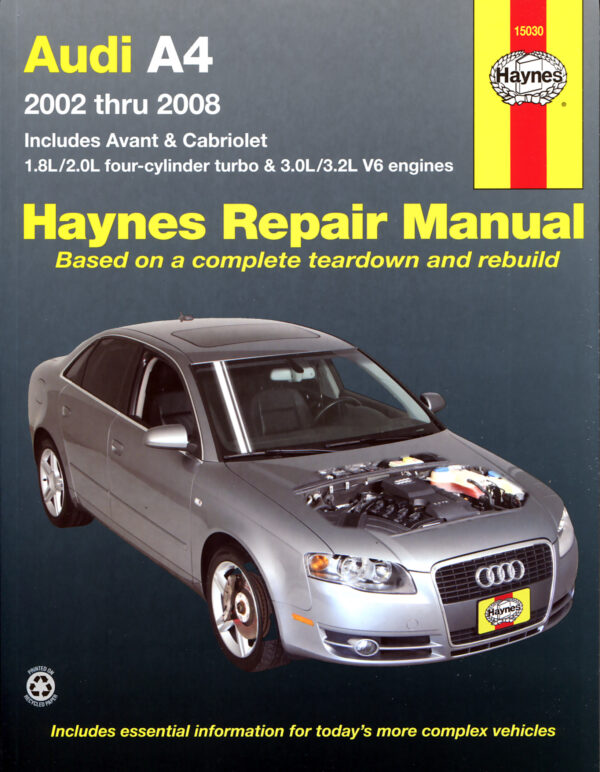 Haynes Audi reparasjonshåndbok for Audi A4 ‘02 - ‘08