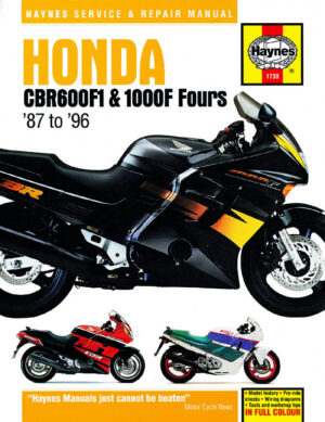 Haynes Honda reparasjonshåndbok for Honda CBR600F1 and 1000F Fours (87 - 96)