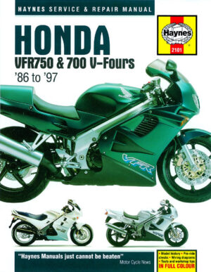 Haynes Honda reparasjonshåndbok for Honda VFR750 and 700 V-Fours (86 - 97)