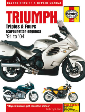 Haynes Triumph reparasjonshåndbok for Triumph Triples and Fours (carburettor engines) (91 - 04)