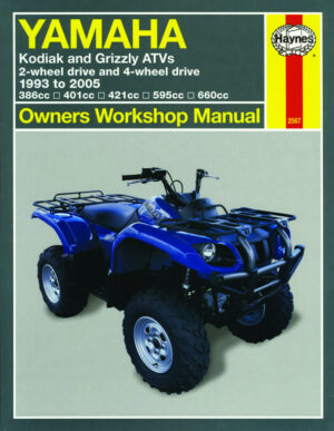 Haynes Yamaha reparasjonshåndbok for Yamaha Kodiak and Grizzly ATVs (93 - 05)