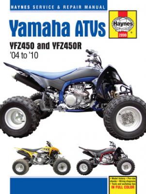 Haynes Yamaha reparasjonshåndbok for Yamaha ATVs YFZ450 & YFZ450R (04 to 10)