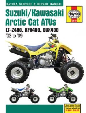 Haynes Suzuki reparasjonshåndbok for Suzuki/Kawasaki Artic Cat ATVs (03 -09)