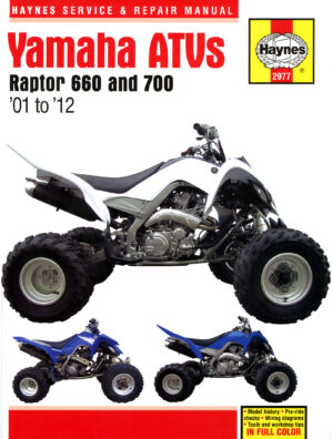 Haynes Yamaha reparasjonshåndbok for Yamaha Raptor 660 & 700 ATVs (01 - 12)