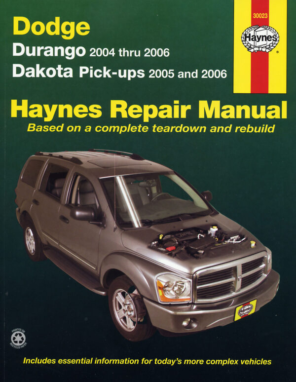 Haynes Dodge reparasjonshåndbok for Dodge Durango ‘04 - ‘09; Dakota ‘05 - ‘11