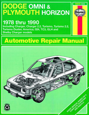 Haynes Dodge reparasjonshåndbok for Dodge Omni/Plymouth Horizon ‘78 - ‘90