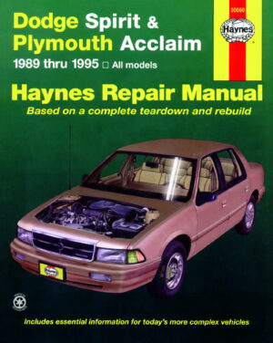 Haynes Dodge reparasjonshåndbok for Dodge Spirit & Plymouth Acclaim ‘89 - ‘95