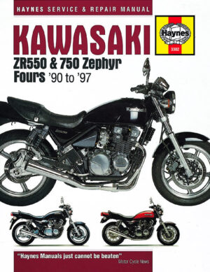 Haynes Kawasaki reparasjonshåndbok for Kawasaki ZR550 and 750 Zephyr Fours (90 - 97)