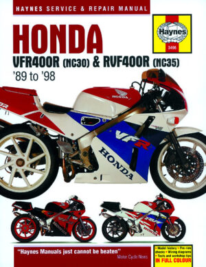 Haynes Honda reparasjonshåndbok for Honda VFR400 (NC30) and RVF400 (NC35) V-Fours (89 - 98)