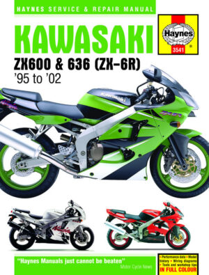 Haynes Kawasaki reparasjonshåndbok for Kawasaki ZX-6R Ninja Fours (95 - 02)