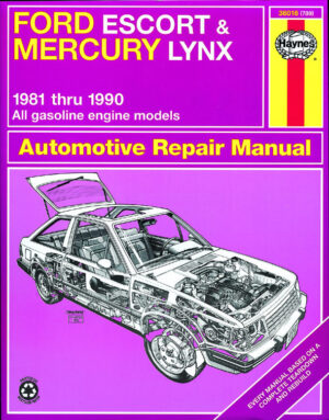 Haynes Ford reparasjonshåndbok for Ford Escort & Mercury Lynx ‘81 - ‘90