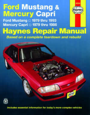 Haynes Ford reparasjonshåndbok for Ford Mustang/Mercury Capri ‘79 - ‘93