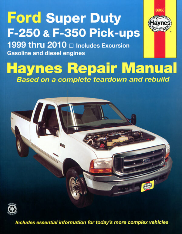 Haynes Ford reparasjonshåndbok for Ford Super Duty F-250 & F-350 Pick-ups ‘99 - ‘10