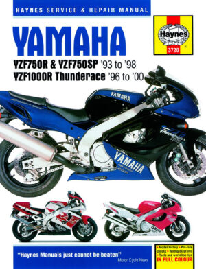 Haynes Yamaha reparasjonshåndbok for Yamaha YZF750R & YZF1000R Thunderace (93 - 00) Haynes Repair Manual