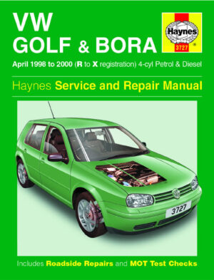 Haynes Volkswagen reparasjonshåndbok for VW Golf & Bora Petrol & Diesel (April 98 - 00) R to X