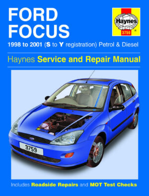 Haynes Ford reparasjonshåndbok for Ford Focus Petrol & Diesel (98 - 01) S to Y