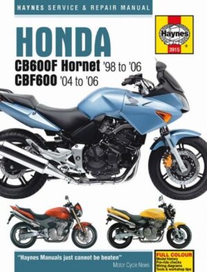 Haynes Honda reparasjonshåndbok for Honda CB600F Hornet & CBF600 (98 - 06)