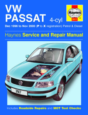 Haynes Volkswagen reparasjonshåndbok for VW Passat 4-cyl Petrol & Diesel (Dec 96 - Nov 00) P to X