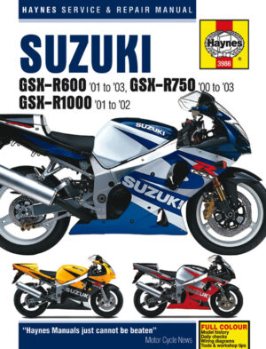 Haynes Suzuki reparasjonshåndbok for Suzuki GSX-R600 (01-03)