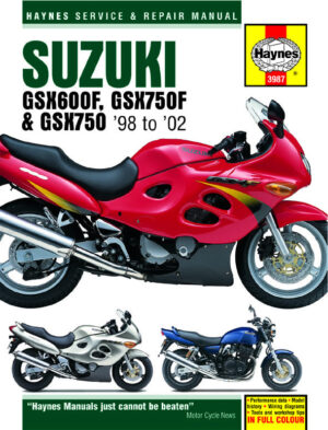 Haynes Suzuki reparasjonshåndbok for Suzuki GSX600/750F and GSX750 (98 - 02)