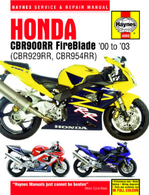 Haynes Honda reparasjonshåndbok for Honda CBR900RR FireBlade (00 - 03)