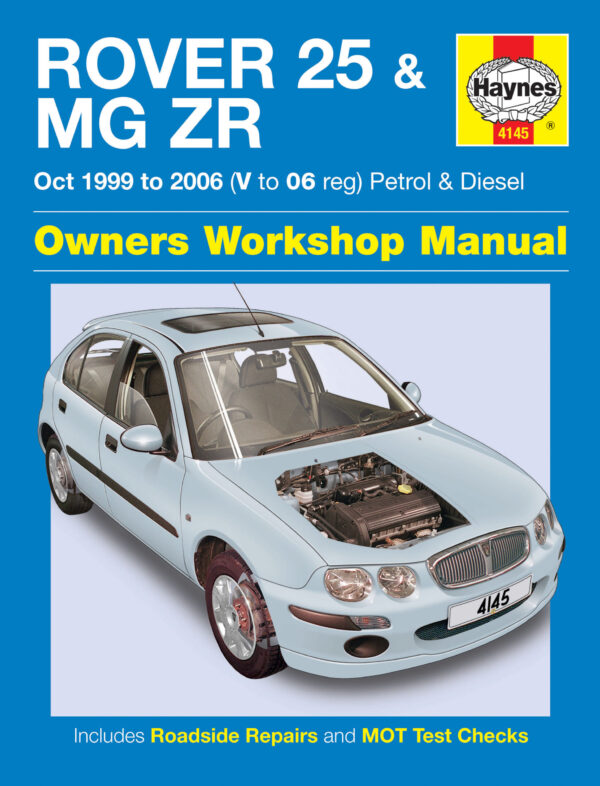 Haynes Rover reparasjonshåndbok for Rover 25 & MG ZR Petrol & Diesel (Oct 99 - 06) V to 06