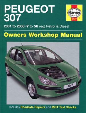 Haynes Peugeot reparasjonshåndbok for Peugeot 307 Petrol & Diesel (01 - 08) Y to 58