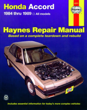 Haynes Honda reparasjonshåndbok for Honda Accord ‘84 - ‘89