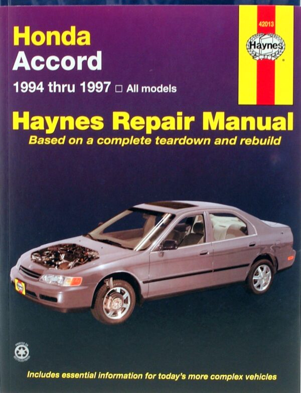 Haynes Honda reparasjonshåndbok for Honda Accord ‘94 - ‘97