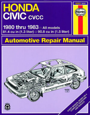 Haynes Honda reparasjonshåndbok for Honda Civic 1300 & 1500 cc CVCC ‘80 - ‘83