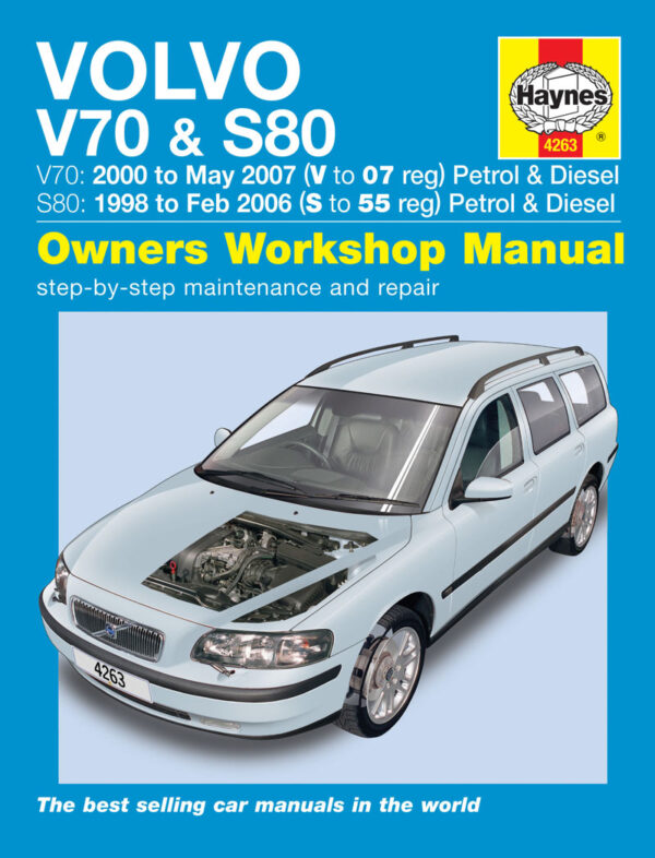 Haynes Volvo reparasjonshåndbok for Volvo V70 / S80 Petrol & Diesel (98 - 07) S to 07