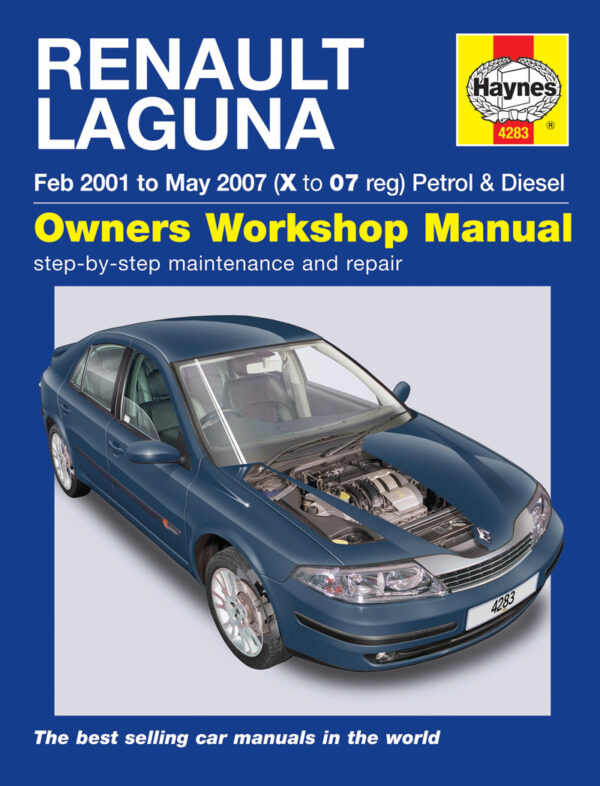 Haynes Renault reparasjonshåndbok for Renault Laguna Petrol & Diesel (Feb 01 - May 07) X to 07