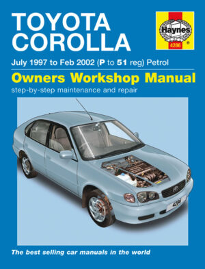 Haynes Toyota reparasjonshåndbok for Toyota Corolla Petrol (July 97 - Feb 02) P to 51