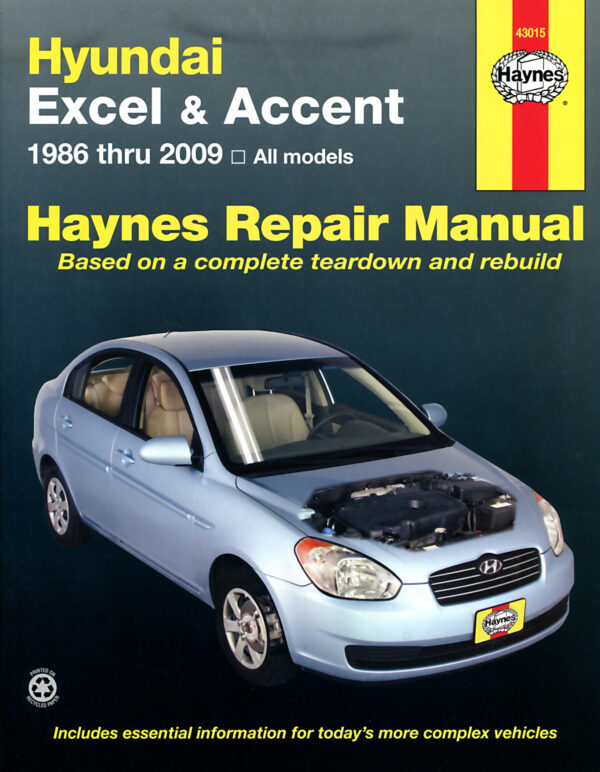 Haynes Hyundai reparasjonshåndbok for Hyundai Excel & Accent ‘86 - ‘09