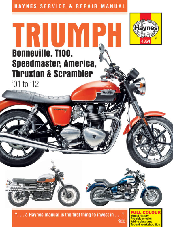 Haynes Triumph reparasjonshåndbok for Triumph Bonneville (01 - 07)