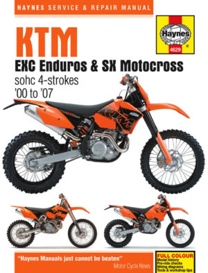 Haynes KTM reparasjonshåndbok for KTM EXC Enduro & SX Motocross (00 - 07)