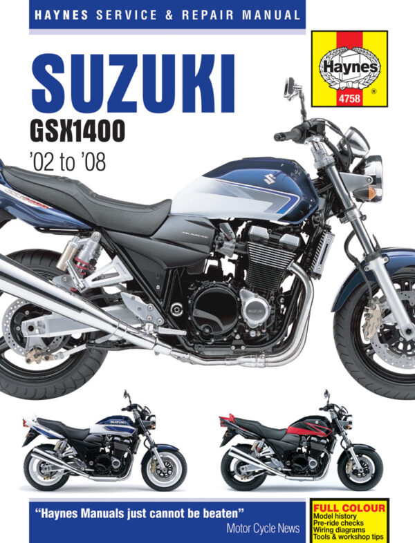 Haynes Suzuki reparasjonshåndbok for Suzuki GSX1400 (02 - 08)