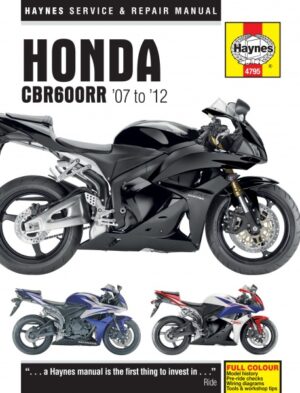 Haynes Honda reparasjonshåndbok for Honda CBR600RR (07 - 12)