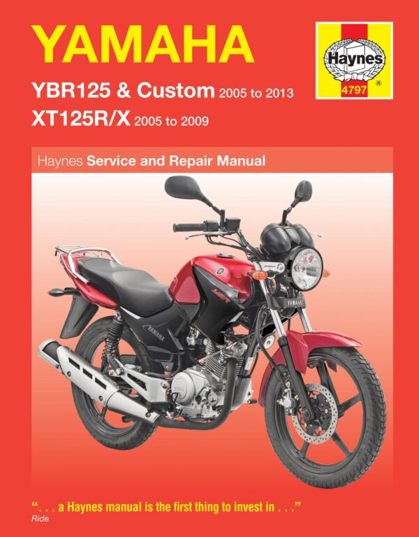 Haynes Yamaha reparasjonshåndbok for Yamaha YBR125 (05 - 16) & XT125R/X (05 - 09) Haynes Repair Manual