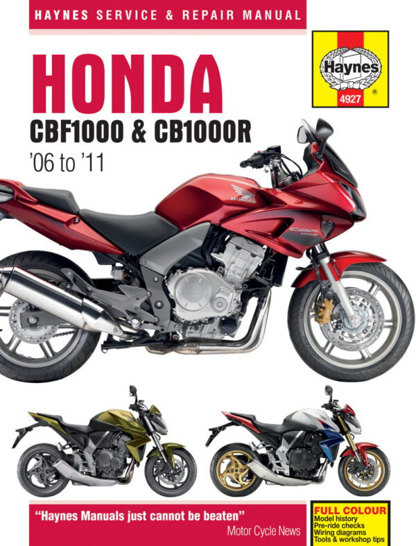 Haynes Honda reparasjonshåndbok for Honda CBF1000 (06 - 10) & CB1000R (08 - 11)