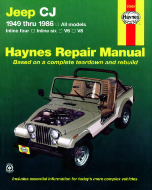 Haynes Jeep reparasjonshåndbok for Jeep CJ ‘49 - ‘86