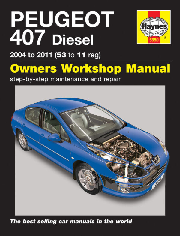 Haynes Peugeot reparasjonshåndbok for Peugeot 407 Diesel (04 - 11) 53 to 11